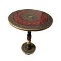 Hand Painted Naqshi Art Round Coffee Table 16" and 18" | Wooden Coffee Table for Home Decor | Portable Naqashi Hand Work Coffee Table for Room Decor. 