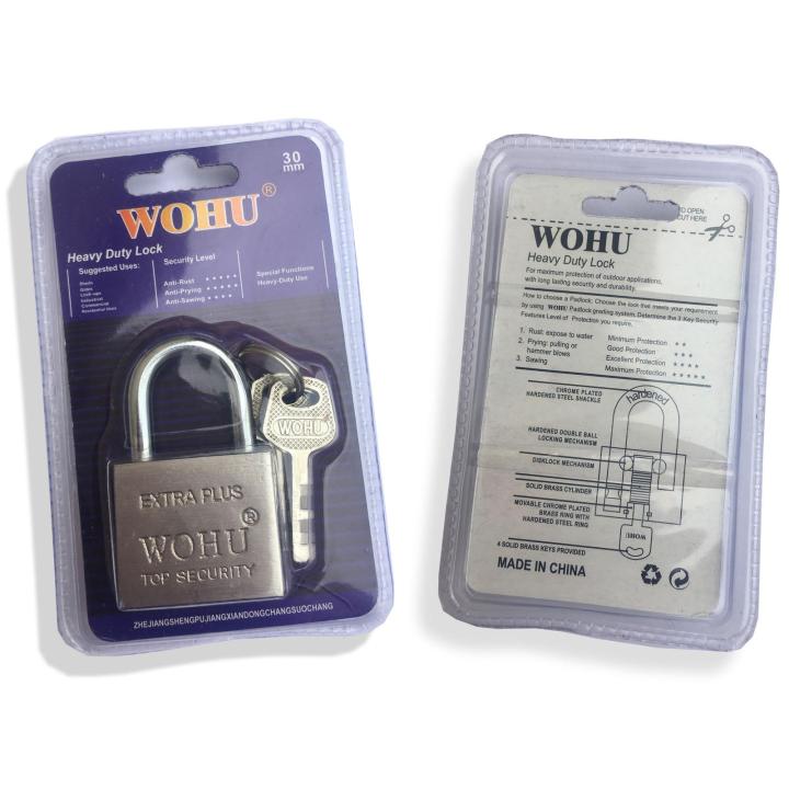 30mm Heavy Duty Cast Iron Padlock Lock Outdoor Door Safety Security Shackle With 3 Keys