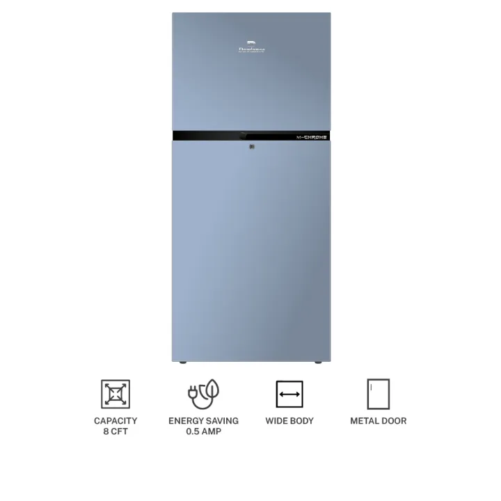 Dawlance%20Refrigerator%209140%20WB%20M-Chrome/Metallic%20Silver/8%20CFT/12%20Years%20Warranty/Small/Fridge/Freezer%20-%20Image%206