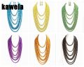 New Statement Seven Layers Beaded Necklace, Multi Strands Hand Making Necklace, Elena Wong Fashion Jewelry. 