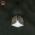 Wooden Ceiling Pendant Light – Modern Hanging Lamp with Laser Cut Design – Decorative Cube Chandelier for Living Room, Bedroom & Cafe Décor – Decorating Items – Decorating Items For Home – Home Décor – Ceiling Lamp – Room Decoration Items – Lamp. 