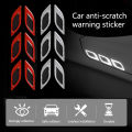 6Pcs/Set Car Sticker Truck Auto Motor Reflective Strips Anti-Scratch Safety Warning Carbon Fiber. 