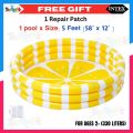 INTEX 58432 Zesty Lemon Pool 5ft (58"x13") With Free Pump, 10 pcs Ball & Patch  ( 1.47m x 33cm ) Beautiful Swimming Tub For Kids | This Kiddie Pool Features a Cheerful Lemon-Themed Design | Kids Swimming Pool | Inflatable swimming pool for childrens. 