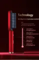 2-in-1 Hair Straightener Brush for Women | Ceramic Hot Comb with Fast Heating & Auto Shutoff | Anti-Scald Hair Styling Brush. 