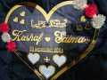 Sk Nikah thumb board /frame customized wedding frame and birthday gift wishes for family friend. 