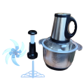 Portable 3 Litre 6 Titanium Blades Stainless Steel Electric Meat Grinder / Chopper / Mincer 4  / 6 Blades Silver Crest 2 in 1 1000 watts with Mixer Kolax / Silver Crest/ GSNationa. 