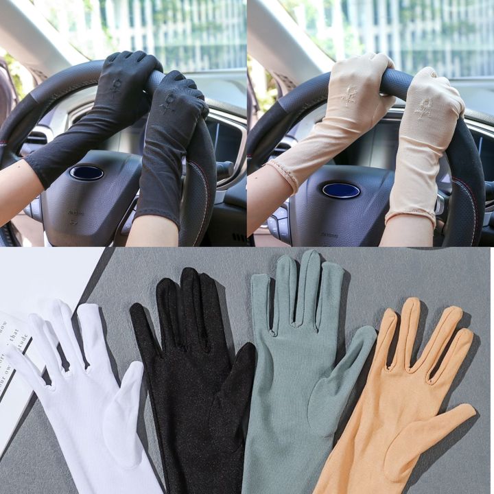 1 Pair of Stylish and Functional: Driving Long Hijab Gloves for Men/Women/Girl Muslim Abaya Hand Gloves High-Quality and Versatile: Lady Sunscreen Gloves in Non-Slip Lace Ice Silk Material