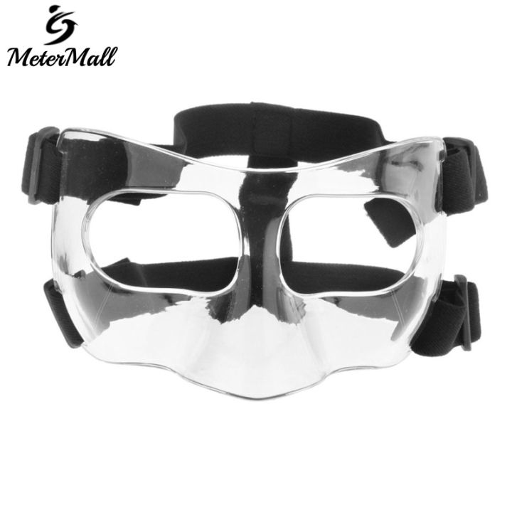 MeterMall Nose Guard For Broken Nose Face Shield Masks Adjustable & Clear Protection For Men Women Soccer Basketball Sports Protect
