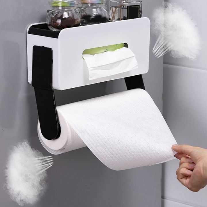 Tissue%20Dispenser,%20Paper%20Towel%20Holder%20Organizer%20(Magnetic%20Stick%20Behind)%20to%20Mount,%20Hang%20or%20Stick%20on%20Refrigerator%20&%20Microwave%20Side%20-%20Image%202