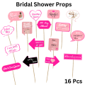 Bridal Shower Prop Set for Bride/ Pack of 16 BRIDAL SHOWER Props. 