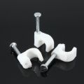 Pack of 100 Pcs Cable Nail Clips- Cable Wire Clips 4mm to 14mm (9 Different Sizes). 