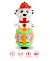 Dog Drummer Cute Toy For Kids With Lights And Music-Bump & Go Toy-6628. 