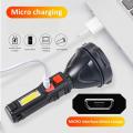 【ETOP】Mini LED flashlight rechargeable torch light powerful japan emergency light torchlight powerful flashlight 1000000 lumens torch light super bright touch light 4 Lighting Modes light work light camping lamp tactical flashlight. 