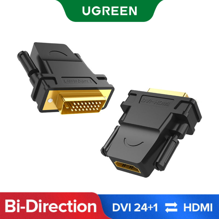 Ugreen DVI to HDMI Adapter Bidirectional DVI-D 24+1 Male to HDMI Female Cable Connector Converter for HDTV Projector HDMI to DVI