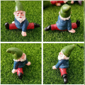 4Pcs Funny Garden Gnomes, Yoga Dwarf Garden Ornaments, Fairy Garden Gnome Accessories Miniature Decorations. 