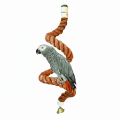 Spiral Bird Rope Perches - 4ft Flexible Climbing Rope - Chewing Toy for Ringneck Raw Conure Gray Parrots. 