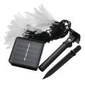 4.8M 20LED Solar Powered Four Leaf Waterproof String Lights Lamp Warm White/White/Multicolor. 
