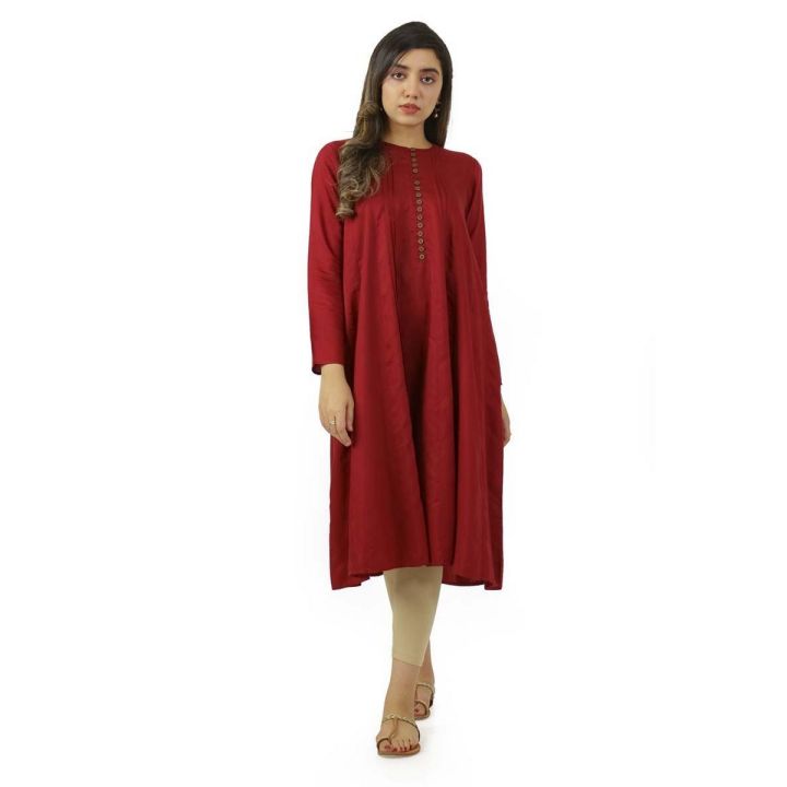 EGO Winter Collection 2019  Destiny  Maroon Viscose Kurti For Women