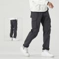 6 Pocket Cargo Trousers in Dark Grey Color. 