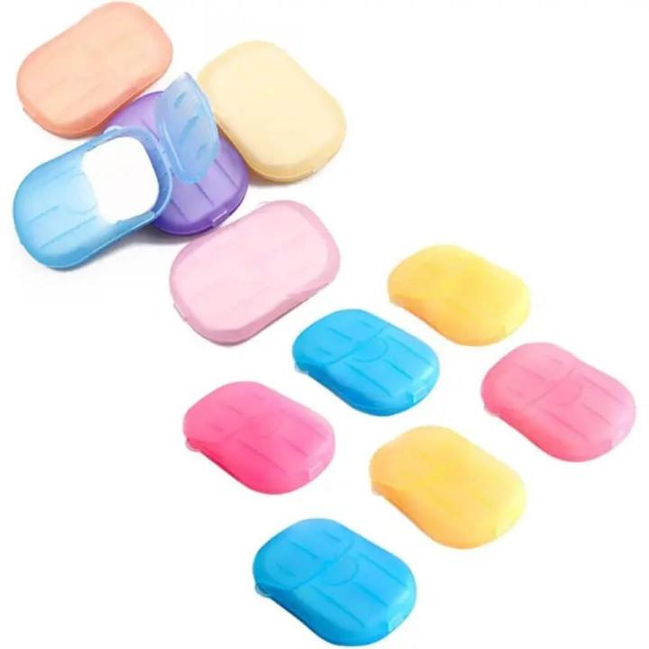 Travel Soap Paper Washing Hand Bath Clean Scented Slice Sheets
