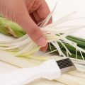 New kitchen Slicers utensils Onion Slicer Cutting Aid Holder Guide Slicing Safe Fork Onion Cooking Accessorie-White. 