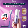 Hismile v34 Colour Corrector, With Nano Brush Tooth Stain Concealer, Teeth Whitening Booster, Purple Toothpaste, Color Correcting Technology, V34, Tooth Colour Corrector. 