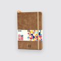 A5 Dotted Grid Journal, Bujo Notebook, Diary. 120 g/sm Ultra Thick Paper, 5mm Dot Grid, Premium Vegan Leather Hard Cover, 160 pages, Ivory color Pages, Round Corner. 