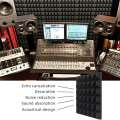 12 Pack Pyramid Shape Soundproof Foam Sound Proof Padding Treatment Panel for Echo Bass Insulation -Black. 