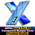 Oppo Reno 5 Pro 5G Back Cover Transparent Extra Bumper Anti Shock Soft Crystal Clear Case For Oppo Reno 5 Pro 5G. 