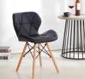 Elegant Modern Dining Chair with Wooden Legs and Polypropylene Molded Seat - New. 