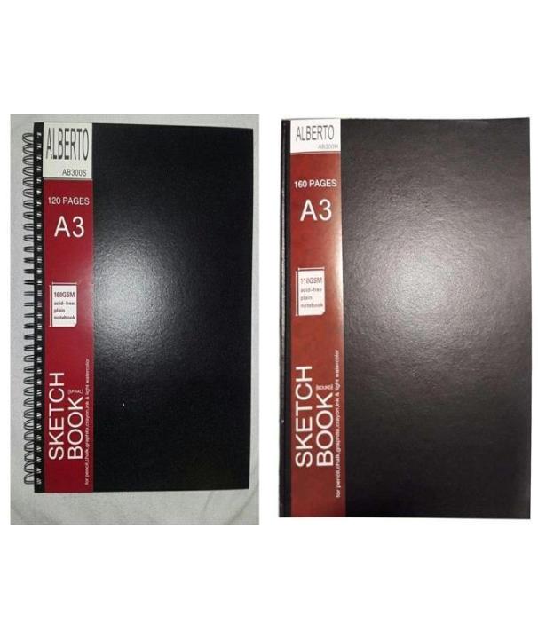 Pack%20Of%202%20Sketch%20Book%20Spiral%20And%20Bounded%20A3%20Size%20-%20Image%202