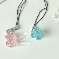 1 Piece Cute Cartoon Anime Bear Transparent Mobile Phone Chain Fashion Bag Charms Lovely Phone Strap Keychain Decoration Lonni. 