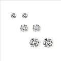 Baby Girl Legit Silver(Chandi) and Gold-Plated White Zircon Piercing Stud Earrings For Girls|Women|Men|Baby Girls | Boys. 
