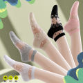 Trendy Net and Lace Low-Cut Ladies Socks – Fancy Design for Women and Girls. 
