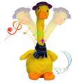 Dancing Duck Interactive and Plush Toys Repeat Talking Toy With Lights and Music - Operated Battery. 