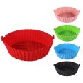 New Reusable Round Shape Silicone Airfryer Pan Liner Griddle Reusable BBQ Pot Easy CleanAccessories Pizza  Grill Mat Air Fryers Non-Stick Oven Baking Tray Fried Chicken Airfryer Silicone Basket. 