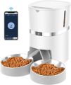 Smart Automatic Cat Feeder - App Control 3.8L Timed Pet Feeder Dry Food Dispenser for Cats & Dogs - Programmable Portion Control - 10s Meal Call / 1-6 Meals per Day / Dual Power / Stainless Bowl / Wifi. 