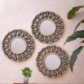 3 Peace Fancy Wall Mirror Décor Decoration Mount Tv Backdrop Party Room Hanging Suns Best for Decoration Purpose. 