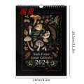 2024 Wall Calendar Dark Forest Animal Elf Series DARK MOON Wall Calendar. 