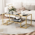 Sleek and Stylish Exotic Center Table 24x48 Inches, Metal Frame with Marble Texture UV Sheet, White Color, Rectangle Design. 