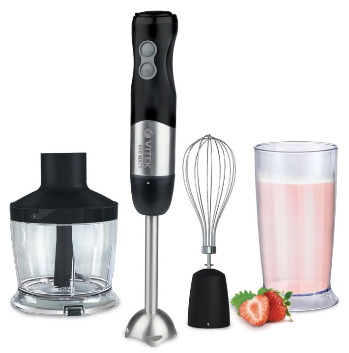 Imported VITEK hand Blender | 4 in 1, 800W, Variable speed control, Turbo mode, Stainless steel blender attachment for home and hostel kitchen.