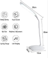 Desk Lamp, LED Touch Sensitive Table Lamp Eye Protection Table Light with USB Charging, 3 Level Dimming Energy-Saving 360° Spin Gooseneck Lamp. 