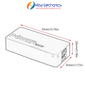 Plastic Dual USB Power Bank Case for 2 Cells, Micro USB 18650 Battery Holder (Cells Not Included). 