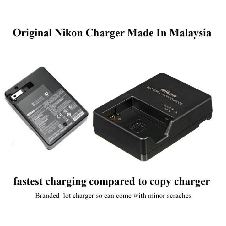 Original Lot Charger Made In Malaysia Charger Nikon Mh-24 For Nikon En-El14 D3400 D5500 D5300 D5600 MH24 MH 24