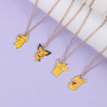Japanese Style Cute Cartoon Pikachu Pendant Necklaces for Women Men Personality Hip-hop Necklace Jewelry Gifts. 