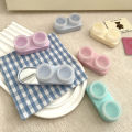 Coloured Contact Lens Case Portable Travel EyeLens Soak Case Organiser Box HEQING. 