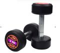 Rubber Dumbbells in Solid Rubber and Solid Steel Rod ( Single Piece  ). 