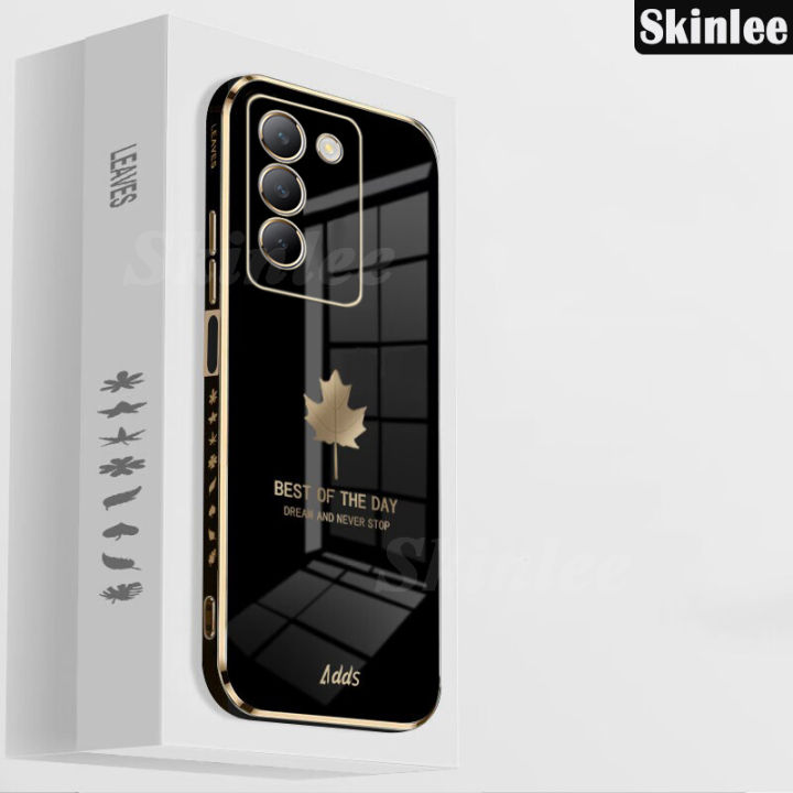 Phone case For Vivo Y100 4G Back cover Soft Shining Maple Leaves Design Cover For Vivo Y100 4G Cover cases