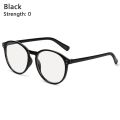-1.0~-4.0 Unisex Brown/Black/Leopard Print Round Frame Anti Blue Light Flat Mirror Eyewear Myopia Glasses Eyeglasses. 