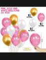 Beautiful Golden & Pink Birthday Decoration Set For Girls & Babies (Including Birthday Banner + 30 Balloons & Curtains 6 Feet Long with Combo Of Pink & Golden Stars-Happy Birthday Decorations & Themes -Birthday & Party Items- Birthday Supplies. 